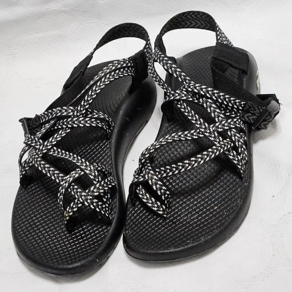 Chaco Women's Black and White Strappy Sandals - Picture 6 of 8